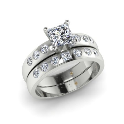 AH Read Diamond Band in 18kt White Gold AU